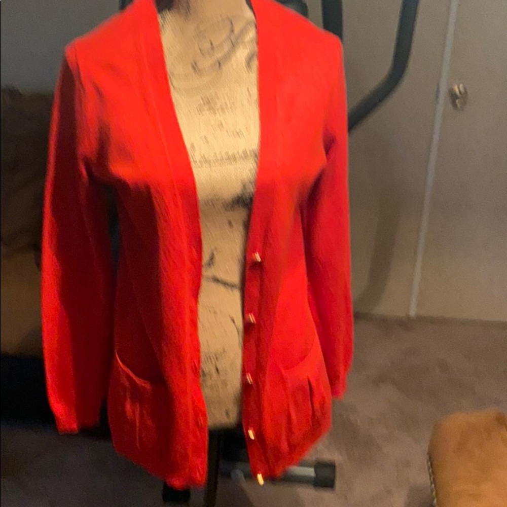 NWOT Orange red cardigan